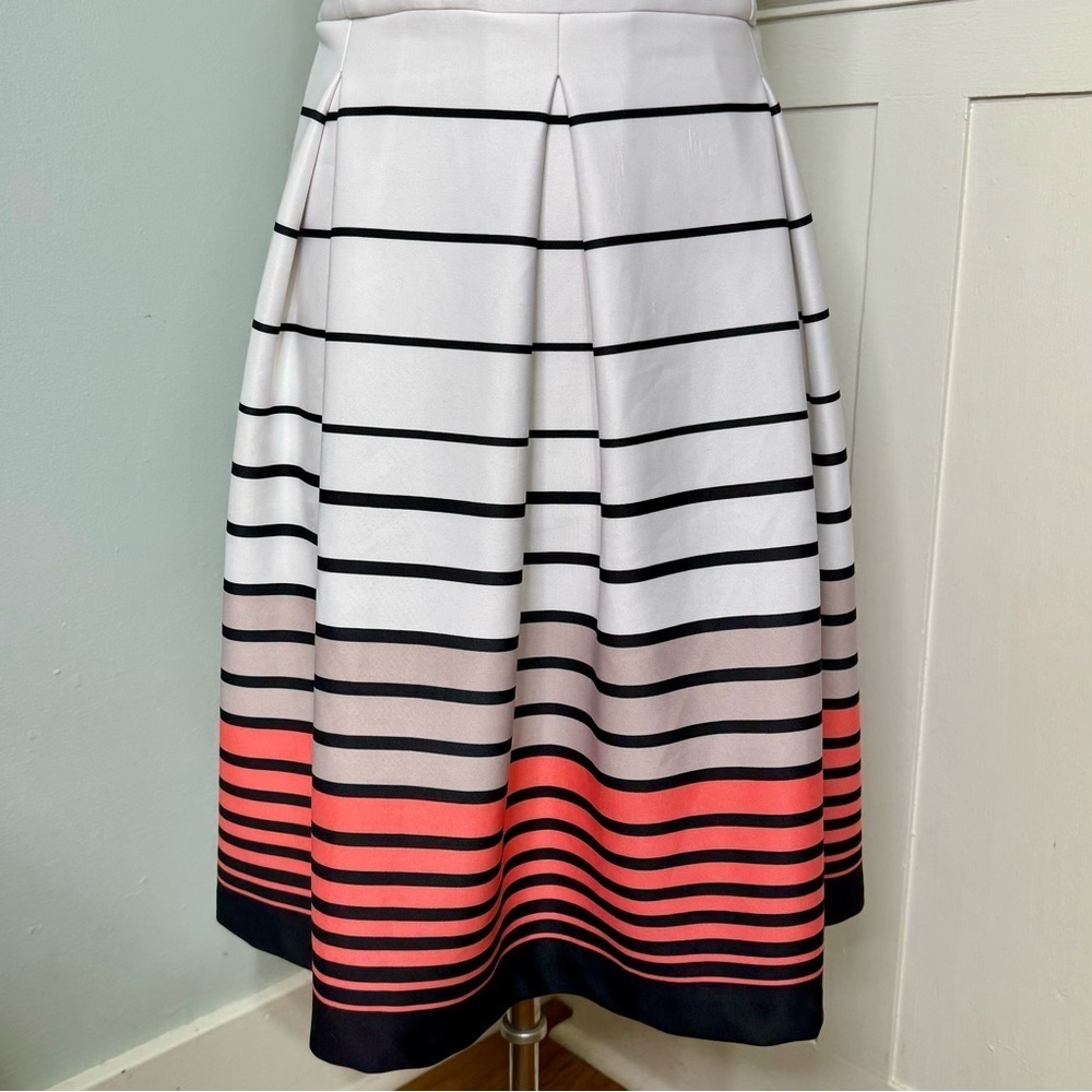 Lane Bryant White Scuba Striped Fit & Flare Dress Party Career Office Casual 26 - Picture 6 of 11